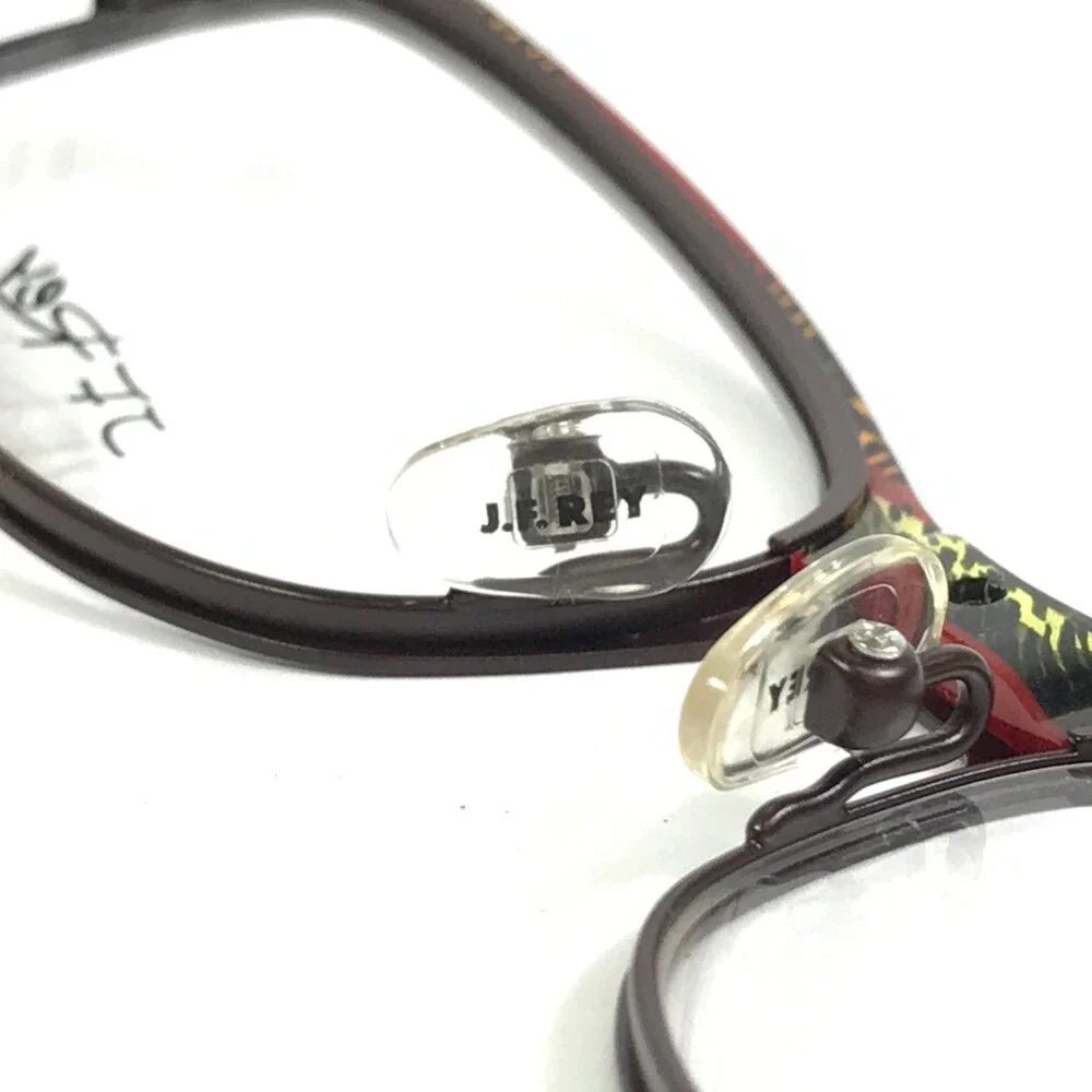 J.F. Rey Eyeglasses Frames JF2572 9060 Brown Green Yellow Cat Eye 53-18-138